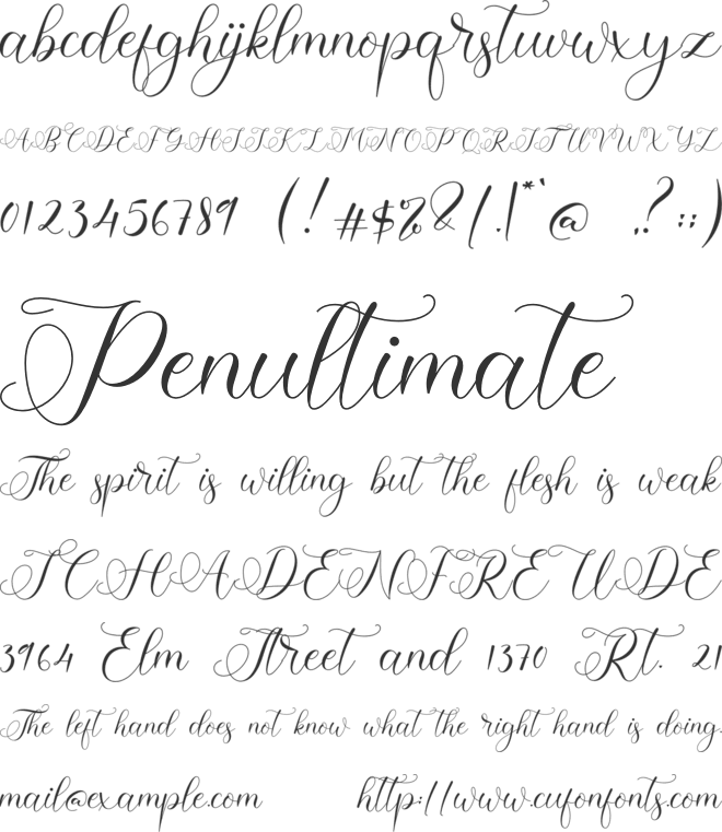 Kimberline font preview