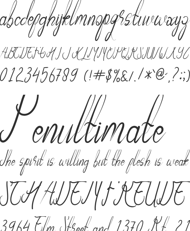 Love Believing font preview