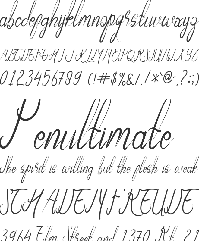 Love Believing font preview