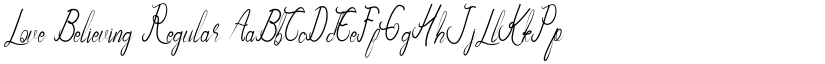 Love Believing Regular font