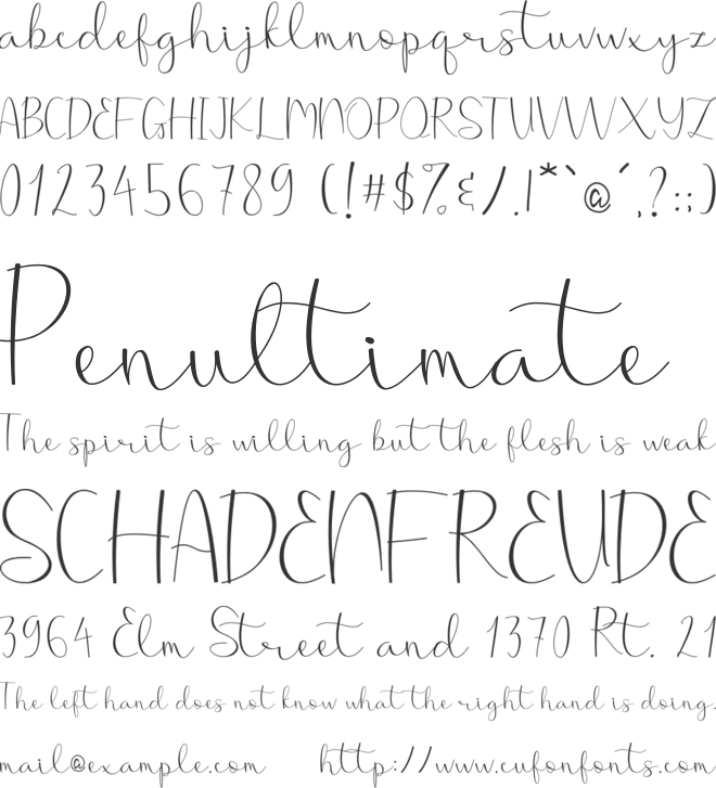 Allodya font preview