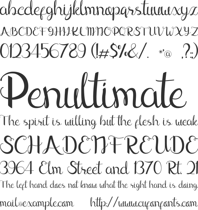 Lily Liana font preview