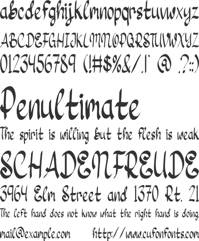 River Water font preview