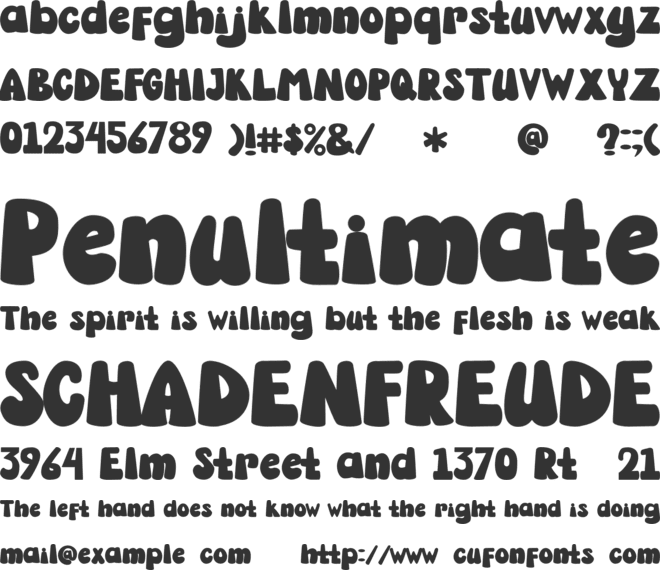 Sleep Baby font preview