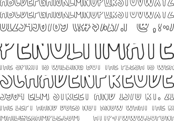 halloween outline font preview