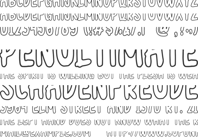 halloween outline font preview