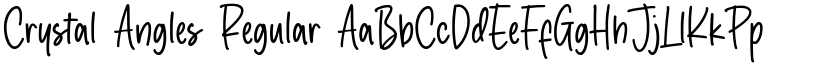 Crystal Angles Regular font