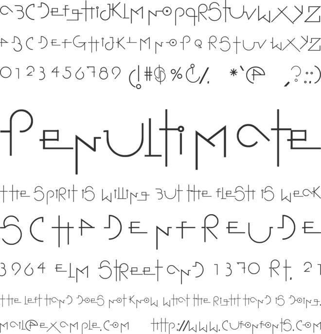 Stretched Signature Flex font preview