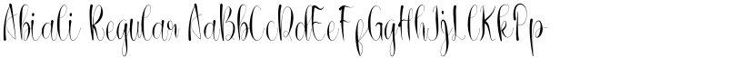Abiali Regular font