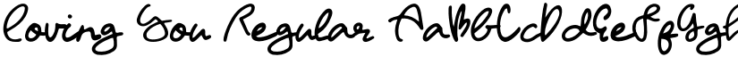 Loving You Regular font