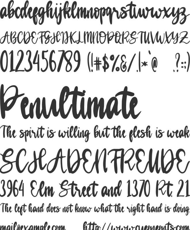 Love Memories font preview