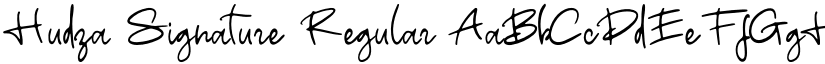 Hudza Signature Regular font