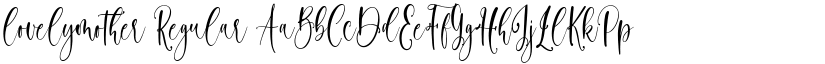 lovelymother Regular font