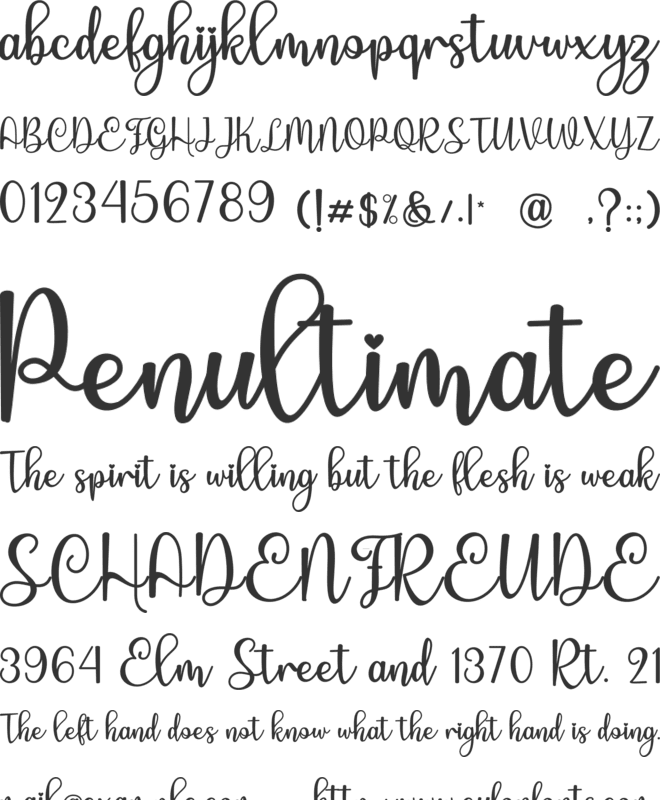 Enlova font preview