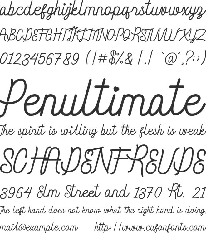 Prettylimes font preview