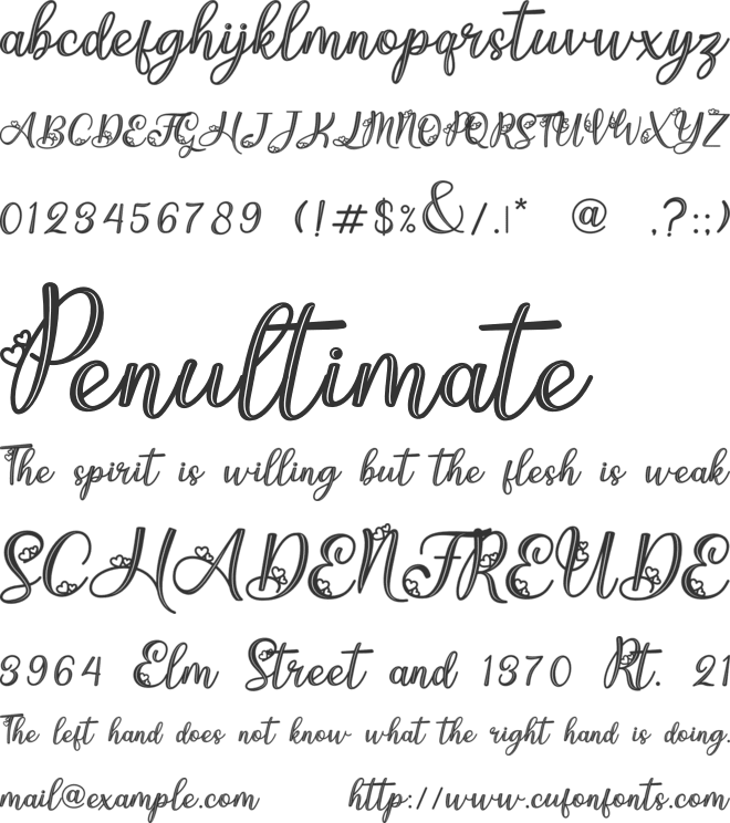 Hekayi font preview