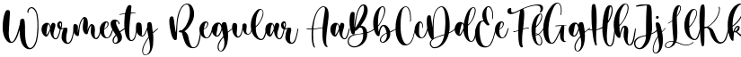 Warmesty Regular font