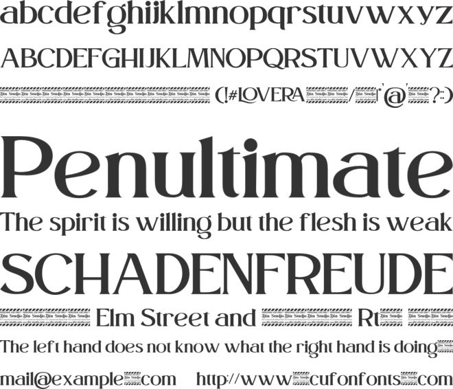 Lovera Personal Use font preview