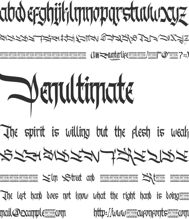 Hunterlife Personal Use font preview
