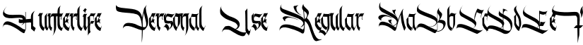Hunterlife Personal Use font download