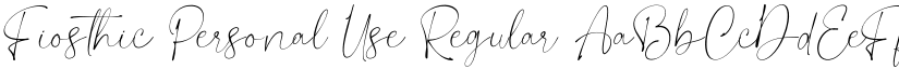Fiosthic Personal Use Regular font