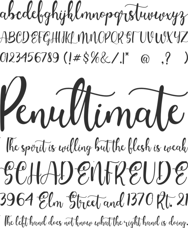 Amsteria font preview