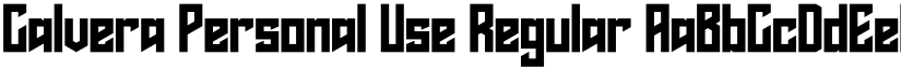 Calvera Personal Use Regular font