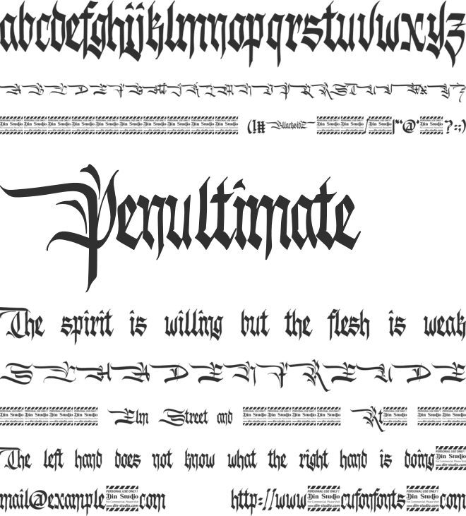 Blackside Personal Use font preview