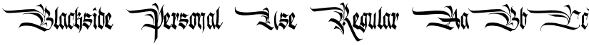 Blackside Personal Use Regular font
