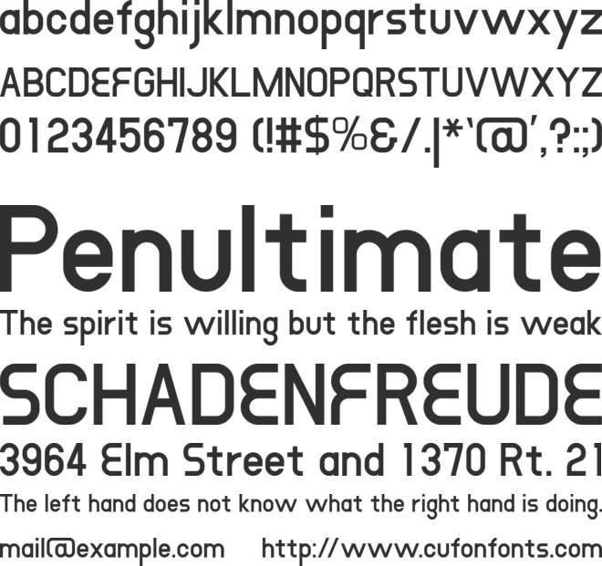 DustHome font preview