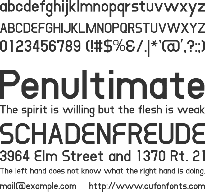 DustHome font preview