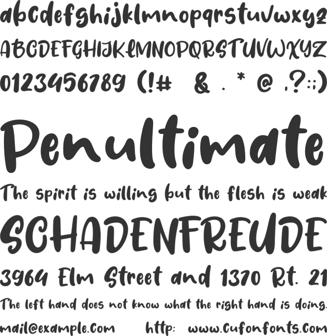 Fresh Lychee font preview