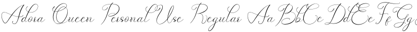 Adora Queen Personal Use Regular font