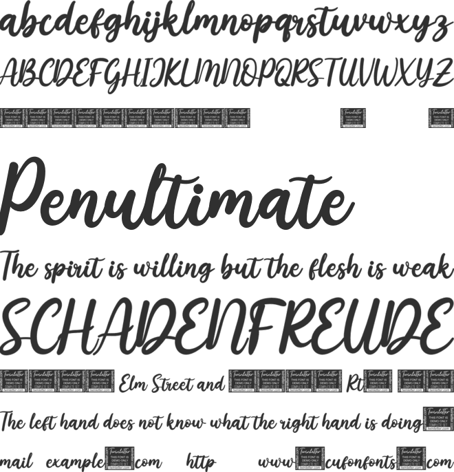 Afire Love font preview