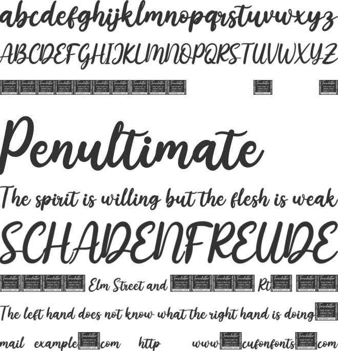 Afire Love font preview