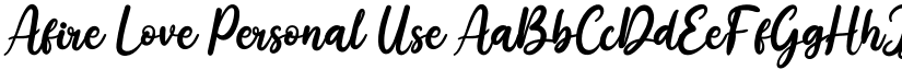 Afire Love Personal Use font