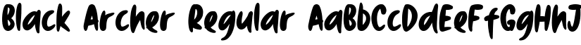 Black Archer Regular font