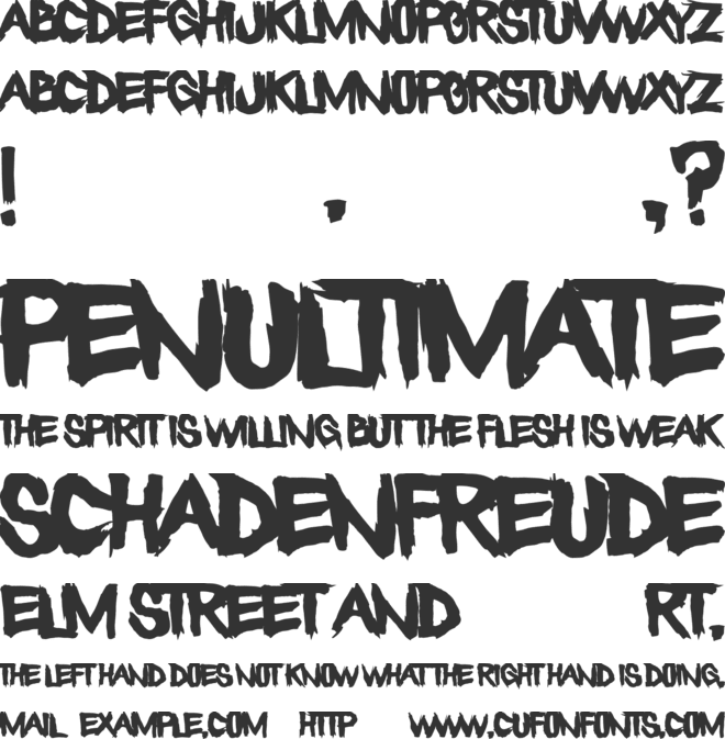 Heretic font preview