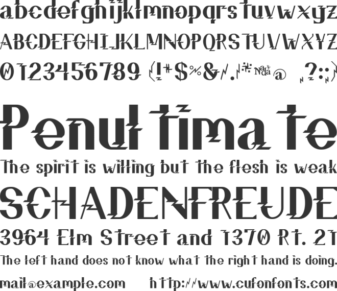 ZZZ Top font preview