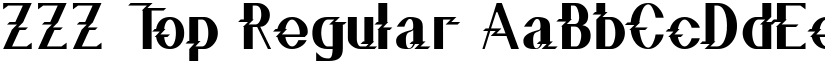 ZZZ Top Regular font