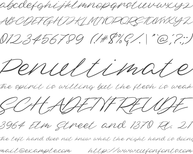 Dellafina Street High font preview