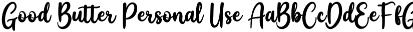 Good Butter Personal Use font