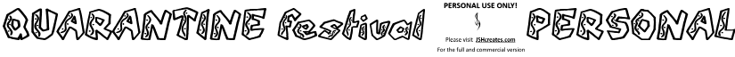 QUARANTINE festival (PERSONAL U Regular font