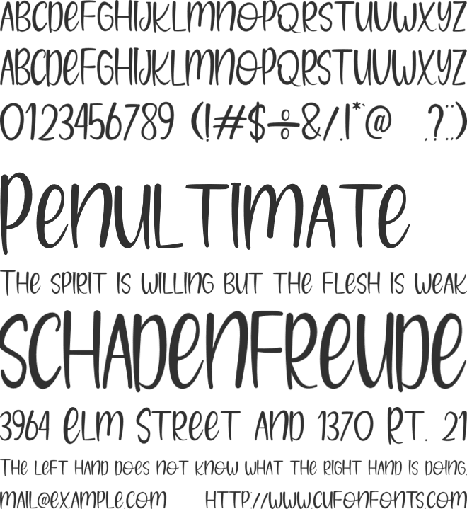 Brownie Moments font preview
