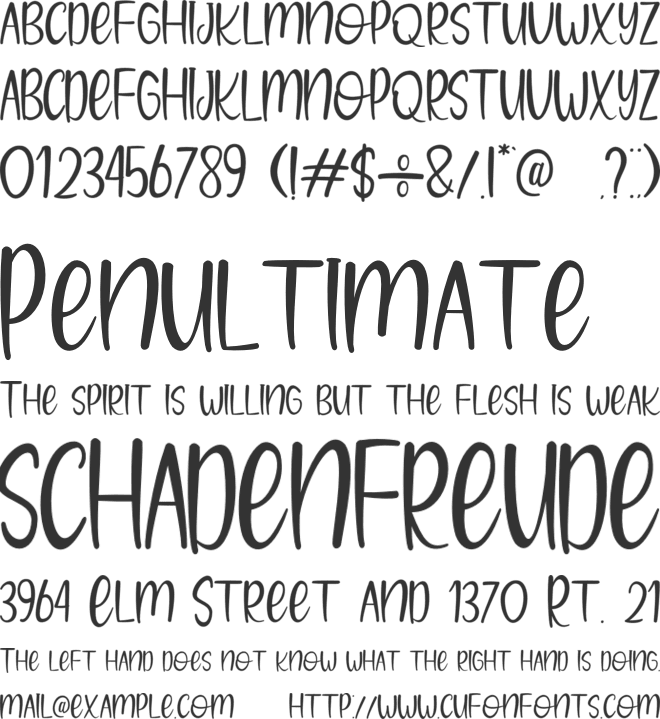 Brownie Moments font preview