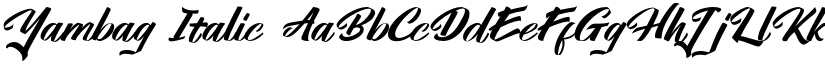 Yambag Italic font
