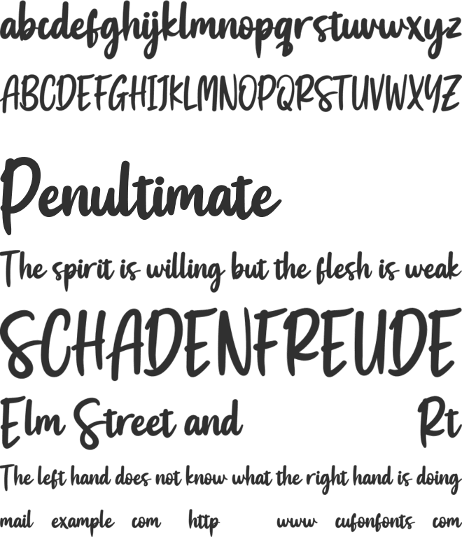 Swingset font preview