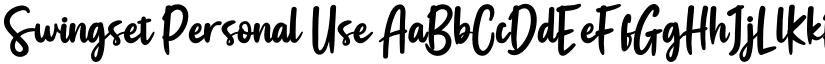 Swingset Personal Use font