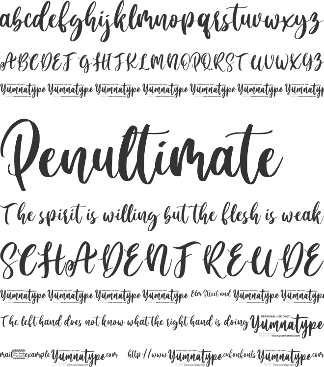 Sweet Candy Personal Use font preview