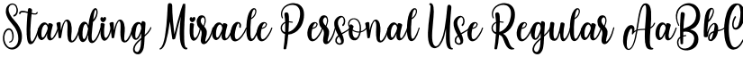 Standing Miracle Personal Use Regular font